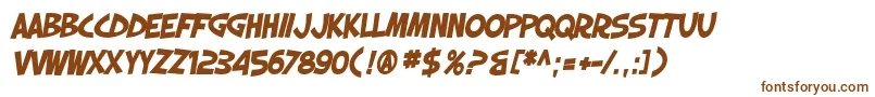 SF Slapstick Comic Bold Oblique Font – Brown Fonts on White Background
