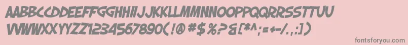 SF Slapstick Comic Bold Oblique Font – Gray Fonts on Pink Background