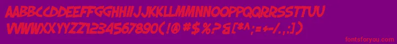 Подробнее о шрифте SF Slapstick Comic Bold Oblique Шрифт SF Slapstick Comic Bold Oblique – красные шрифты на фиолетовом фоне