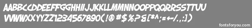 More about SF Slapstick Comic Bold Oblique Font SF Slapstick Comic Bold Oblique Font – White Fonts on Gray Background