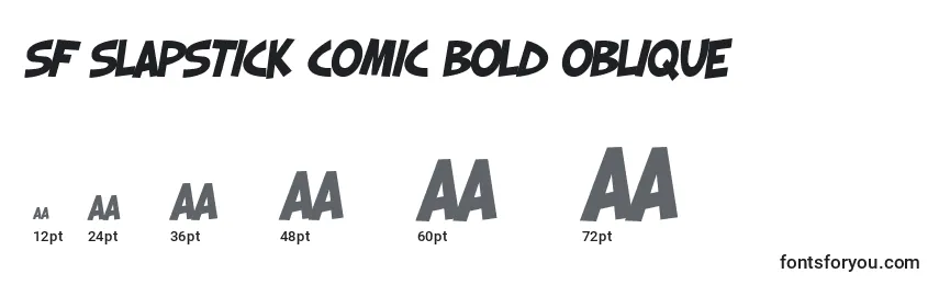 Größen der Schriftart SF Slapstick Comic Bold Oblique