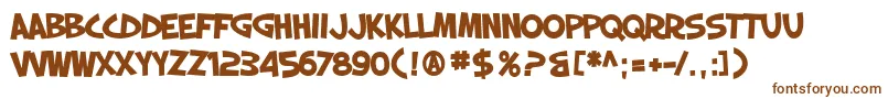 SF Slapstick Comic Bold-fontti – ruskeat fontit valkoisella taustalla
