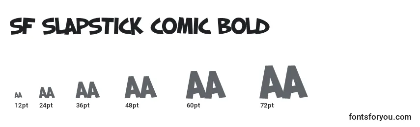Größen der Schriftart SF Slapstick Comic Bold