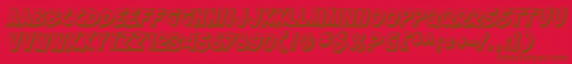 SF Slapstick Comic Shaded Oblique Font – Brown Fonts on Red Background