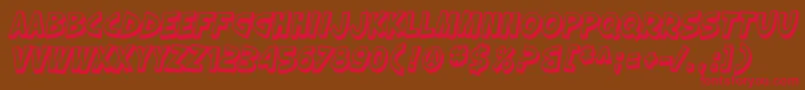 SF Slapstick Comic Shaded Oblique Font – Red Fonts on Brown Background