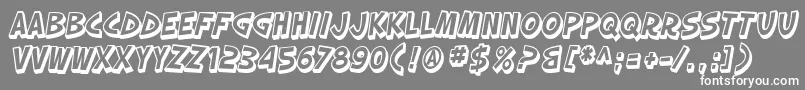 SF Slapstick Comic Shaded Oblique Font – White Fonts on Gray Background