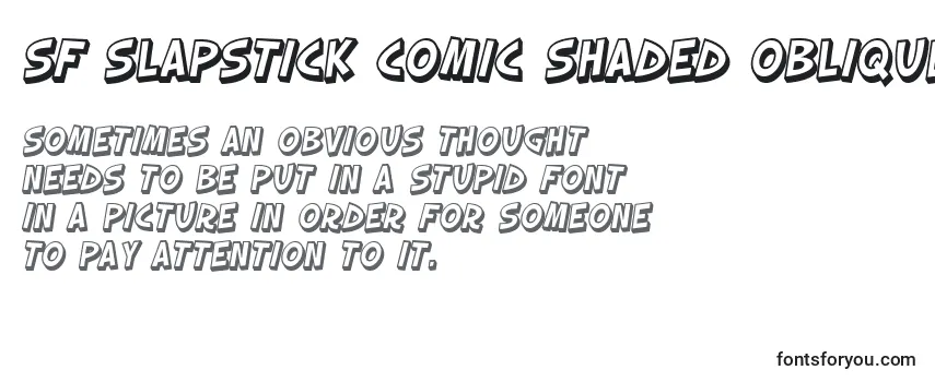 SF Slapstick Comic Shaded Oblique -fontin tarkastelu