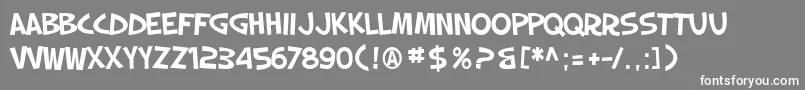 SF Slapstick Comic Font – White Fonts on Gray Background