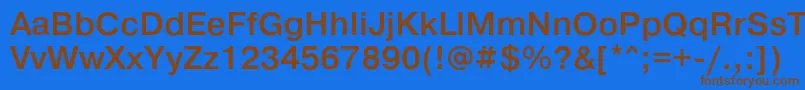 PragmaticalightcBold-fontti – ruskeat fontit sinisellä taustalla