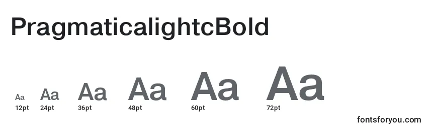 Размеры шрифта PragmaticalightcBold