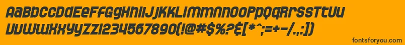 SF Speedwaystar Bold Oblique Font – Black Fonts on Orange Background