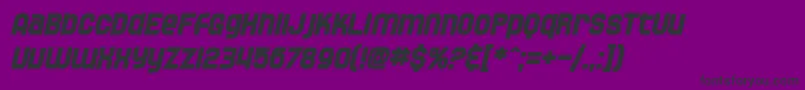 フォントSF Speedwaystar Bold Oblique – 紫の背景に黒い文字