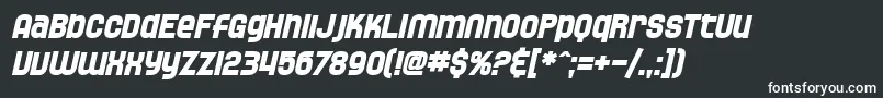 SF Speedwaystar Bold Oblique Font – White Fonts on Black Background
