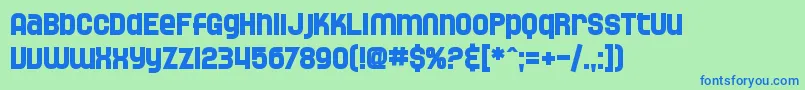 SF Speedwaystar Bold Font – Blue Fonts on Green Background
