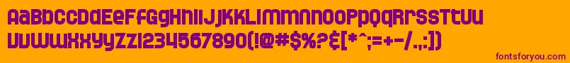 SF Speedwaystar Bold Font – Purple Fonts on Orange Background