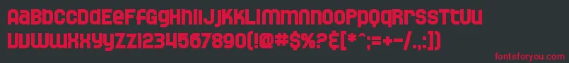 SF Speedwaystar Bold Font – Red Fonts on Black Background