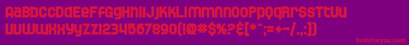 SF Speedwaystar Bold Font – Red Fonts on Purple Background