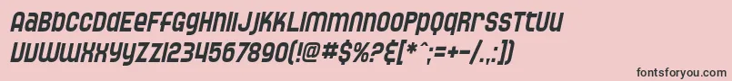 Weitere Informationen zur SF Speedwaystar Condensed Oblique-Schriftart SF Speedwaystar Condensed Oblique-Schriftart – Schwarze Schriften auf rosa Hintergrund