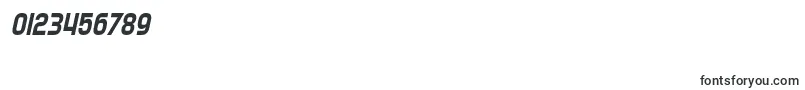 Czcionka SF Speedwaystar Condensed Oblique – czcionki dla cyfr i liczb
