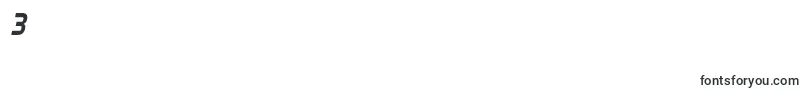 SF Speedwaystar Condensed Oblique-Schriftart – Schriften für die Ziffer 3