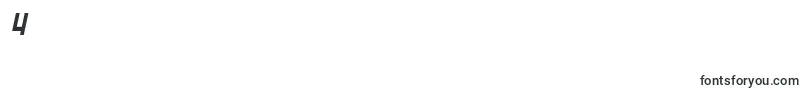 SF Speedwaystar Condensed Oblique-Schriftart – Schriften für die Ziffer 4
