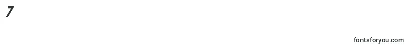 SF Speedwaystar Condensed Oblique-Schriftart – Schriften für die Ziffer 7