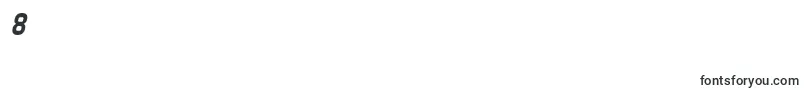 SF Speedwaystar Condensed Oblique-Schriftart – Schriften für die Ziffer 8