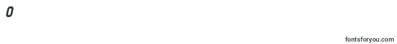 SF Speedwaystar Condensed Oblique-Schriftart – Schriften für die Ziffer 0