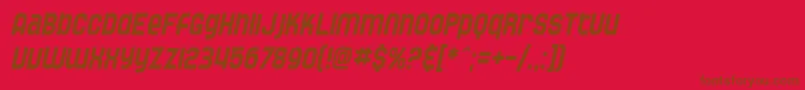 Подробнее о шрифте SF Speedwaystar Condensed Oblique Шрифт SF Speedwaystar Condensed Oblique – коричневые шрифты на красном фоне
