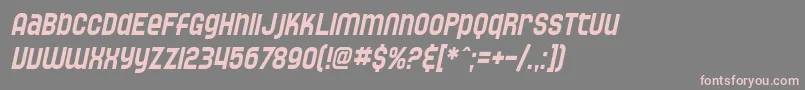 SF Speedwaystar Condensed Oblique Font – Pink Fonts on Gray Background