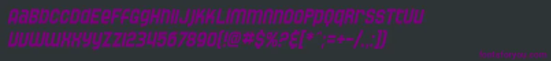 SF Speedwaystar Condensed Oblique Font – Purple Fonts on Black Background