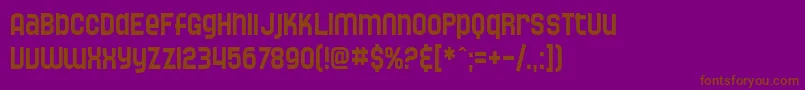 SF Speedwaystar Condensed Font – Brown Fonts on Purple Background