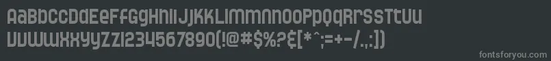Czcionka SF Speedwaystar Condensed – szare czcionki na czarnym tle