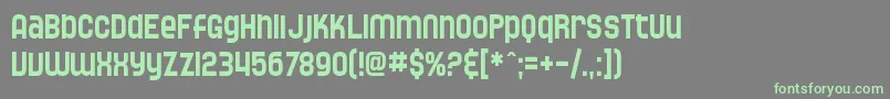 Шрифт SF Speedwaystar Condensed – зелёные шрифты на сером фоне