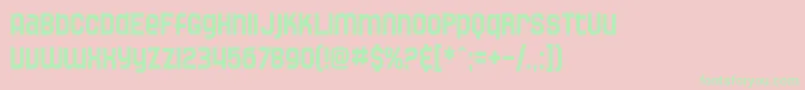 SF Speedwaystar Condensed Font – Green Fonts on Pink Background