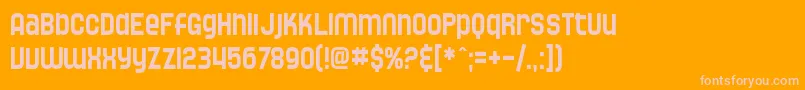SF Speedwaystar Condensed Font – Pink Fonts on Orange Background