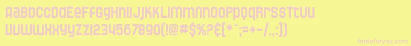 SF Speedwaystar Condensed Font – Pink Fonts on Yellow Background