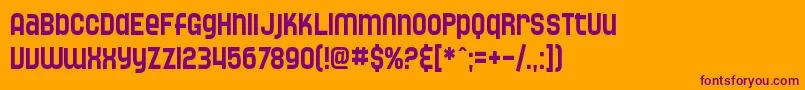 SF Speedwaystar Condensed Font – Purple Fonts on Orange Background