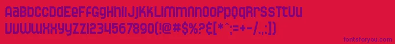 Czcionka SF Speedwaystar Condensed – fioletowe czcionki na czerwonym tle