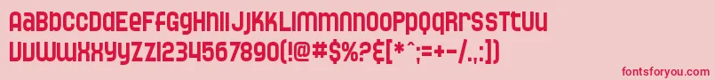 SF Speedwaystar Condensed Font – Red Fonts on Pink Background