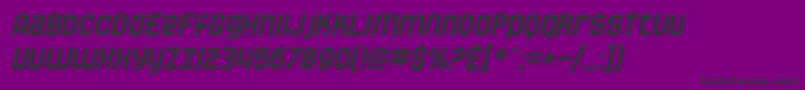 SF Speedwaystar Oblique Font – Black Fonts on Purple Background