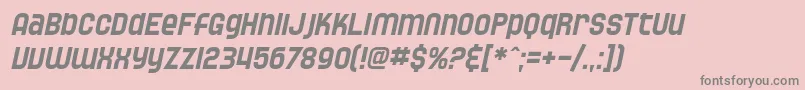 フォントSF Speedwaystar Oblique – ピンクの背景に灰色の文字