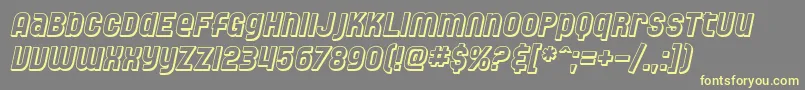 SF Speedwaystar Shaded Oblique Font – Yellow Fonts on Gray Background