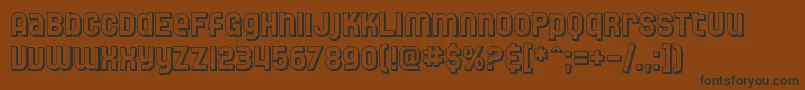 fuente SF Speedwaystar Shaded – Fuentes Negras Sobre Fondo Marrón