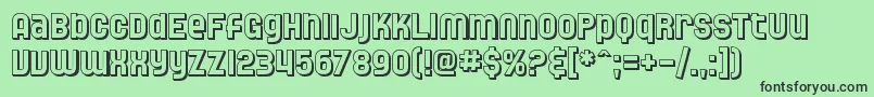 SF Speedwaystar Shaded Font – Black Fonts on Green Background