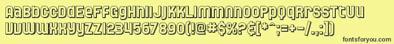 SF Speedwaystar Shaded Font – Black Fonts on Yellow Background
