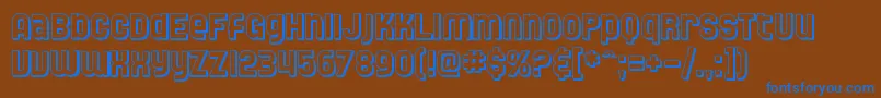 SF Speedwaystar Shaded Font – Blue Fonts on Brown Background
