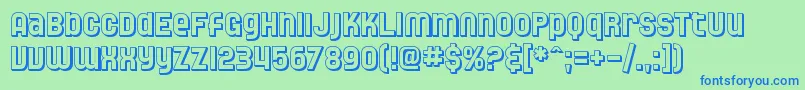 SF Speedwaystar Shaded Font – Blue Fonts on Green Background