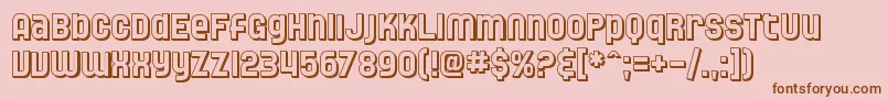 SF Speedwaystar Shaded Font – Brown Fonts on Pink Background