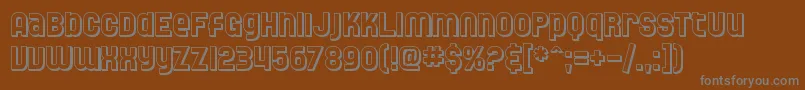 SF Speedwaystar Shaded Font – Gray Fonts on Brown Background